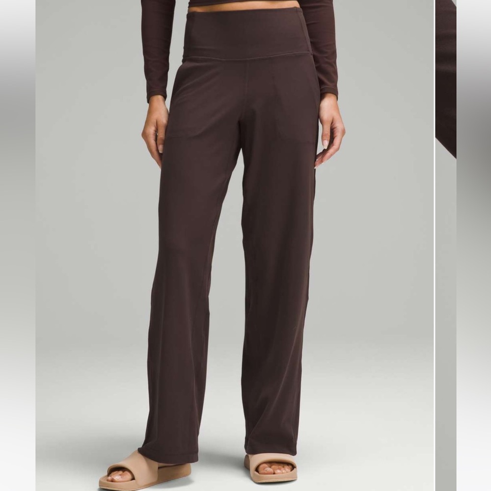 lululemon athletica Women's Wide-Leg Pants in Dark Brown - Picture 4 of 12